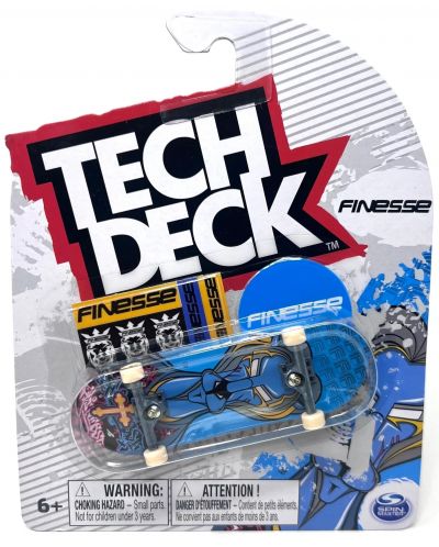 Скейтборд за пръсти Tech Deck - Finesse, син - 1