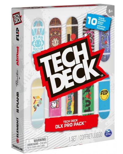 Скейтборди за пръсти Tech Deck - DLX PRO, 10 броя - 2