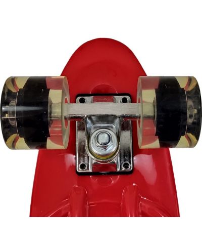 Скейтборд Maxima - със светещи колела, 56 х 15 х 10 cm, червен - 2