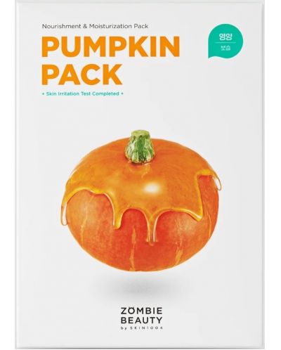 Skin 1004 Zombie Beauty Маска за лице Pumpkin Pack, 16 броя - 1