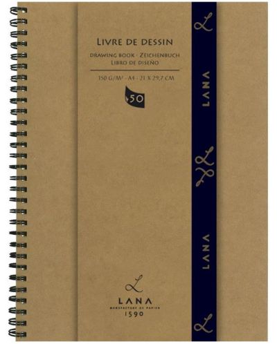 Скицник със спирала Lana Livre de dessin - A4, 50 листа - 1