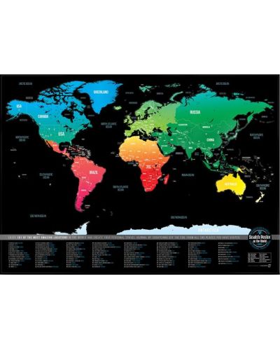 Скреч карта на света 101 (цветна) - 2