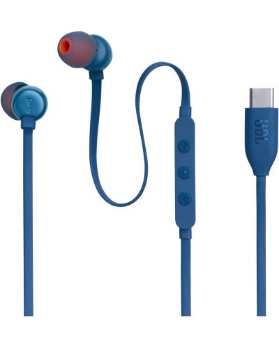 Слушалки с микрофон JBL - Tune 310C USB-C, сини - 6