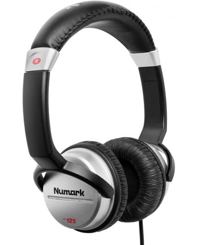 Слушалки Numark - HF125, DJ, черни/сребристи - 1