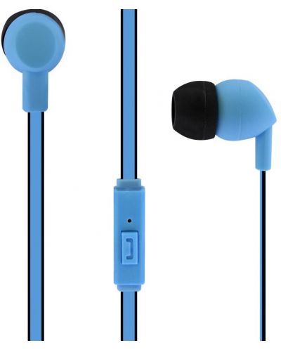 Слушалки с микрофон T'nB - Be color, сини - 1