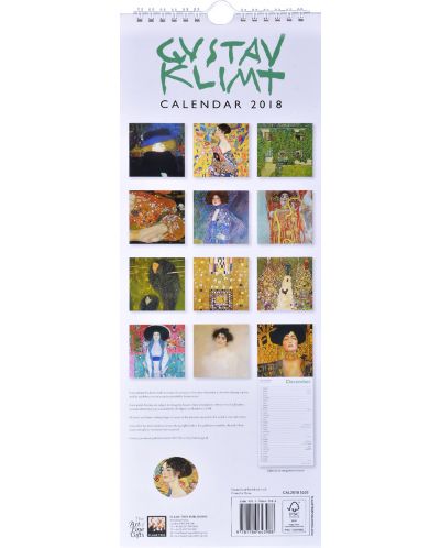 Slim Calendar 2018: Gustav Klimt - 2