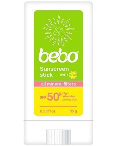 Слънцезащитен минерален стик Бебо - SPF 50+, 15 g - 1