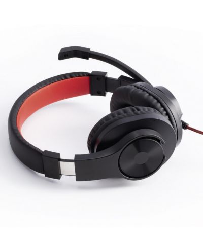 Слушалки с микрофон Hama - HS-USB400, черни/червени - 2