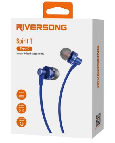 Слушалки с микрофон Riversong - Spirit T, сини - 4