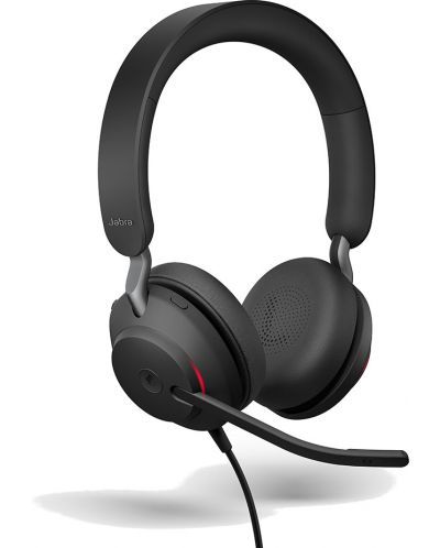 Слушалки с микрофон Jabra - Evolve2 40 SE, MS, черни - 1