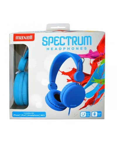 Слушалки с микрофон Maxell - HP Spectrum, сини - 2