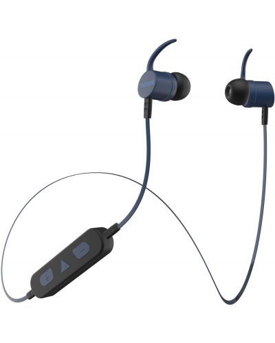 Безжични слушалки с микрофон Maxell - Solid BT100, сини/черни - 1