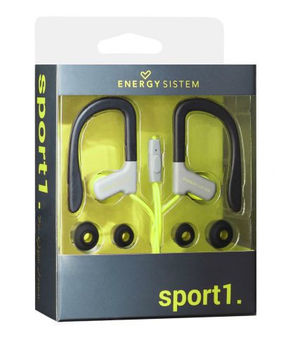 Слушалки с микрофон Energy Sistem - Earphones Sport 1 Mic, жълти - 6