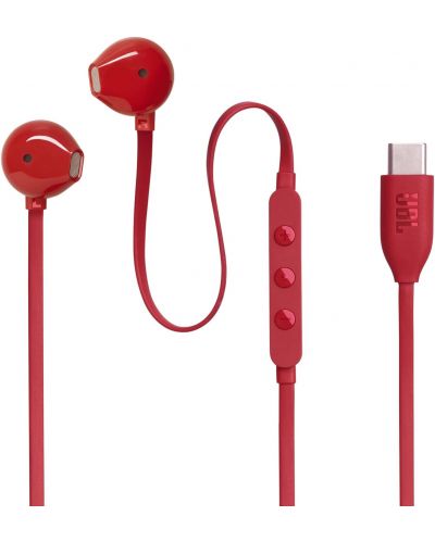 Слушалки с микрофон JBL - Tune 305C USB-C, червени - 2