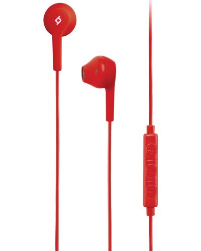 Слушалки с микрофон ttec - Rio In-Ear Headphones, червени - 1