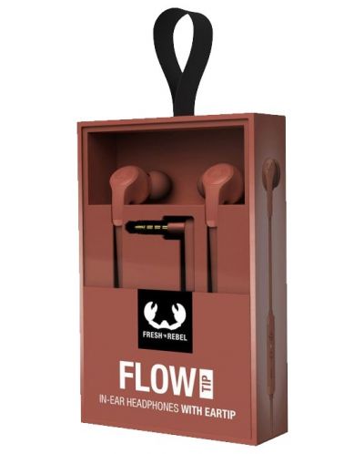 Слушалки с микрофон Fresh N Rebel - Flow Tip, Safari Red - 3