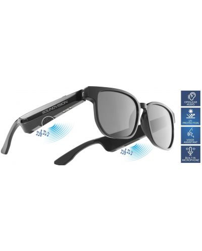 Слънчеви очила с вградени слушалки Cellularline - Soundvision, черни - 2