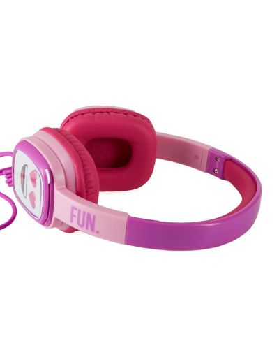 Детски слушалки с микрофон Emoji - Flip n Switch, розови/лилави - 7