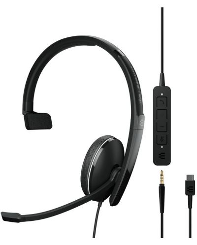 Слушалки с микрофон Sennheiser - EPOS SC 135, USB-C, черни - 1