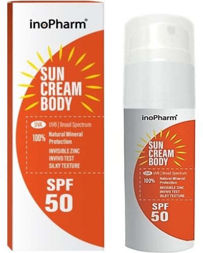 InoPharm Слънцезащитен крем за лице, SPF50, 30 ml - 1