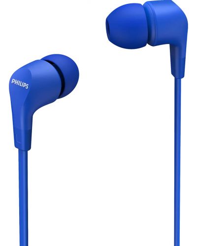 Слушалки с микрофон Philips - TAE1105BL, сини - 1