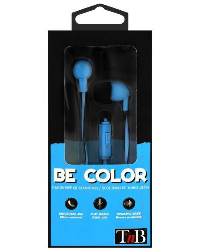 Слушалки с микрофон T'nB - Be color, сини - 4