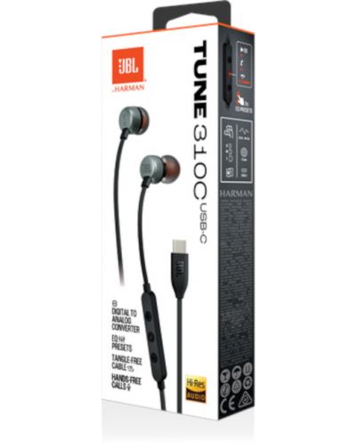 Слушалки с микрофон JBL - Tune 310C USB-C, черни - 9