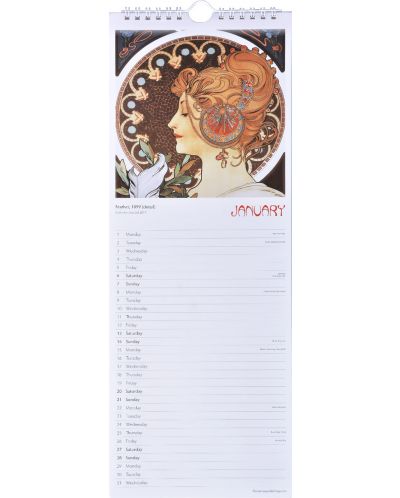 Slim Calendar 2018: Alphonse Mucha - 3