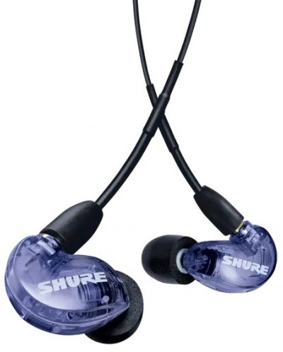 Слушалки с микрофон Shure - SE215 Special Edition UNI, лилави - 1
