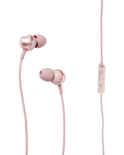 Слушалки с микрофон Panasonic RP-TCM360E-P - in-ear, розови - 2