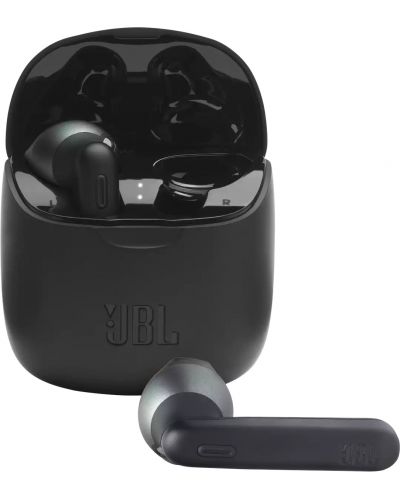 Безжични слушалки с микрофон JBL - T225 TWS, черни - 1