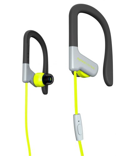 Слушалки с микрофон Energy Sistem - Earphones Sport 1 Mic, жълти - 1