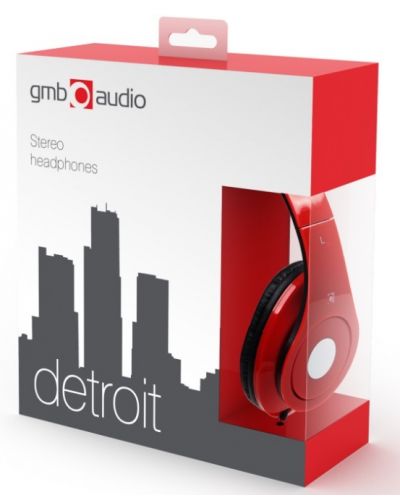 Слушалки с микрофон Gembird - Detroit, червени/черни - 9