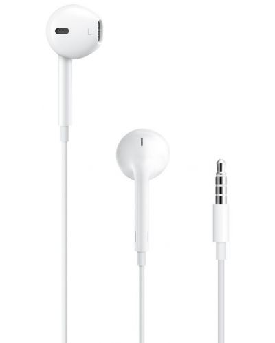 Слушалки с микрофон Apple - EarPods 3.5 mm 2017, бели - 1