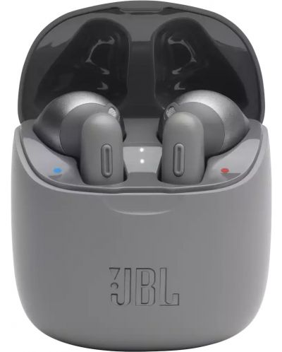 Безжични слушалки с микрофон JBL - T225 TWS, сиви - 5