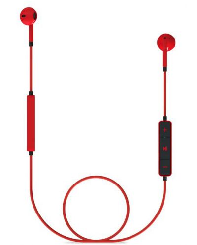 Слушалки с микрофон Energy Sistem - Earphones 1, червени - 1