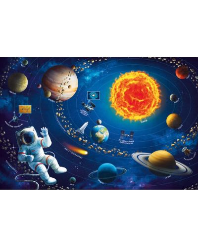 Образователен пъзел Trefl от 100 части - Слънчева система - 1