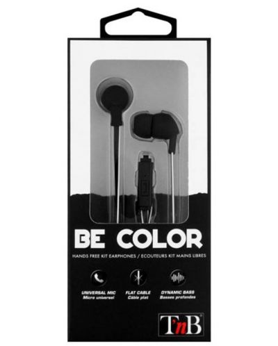 Слушалки с микрофон T'nB - Be color, черни - 3