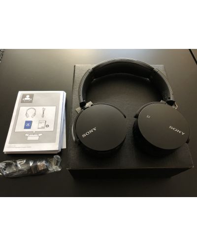 Слушалки Sony MDR-XB650BT с микрофон - черни (разопакован) - 5