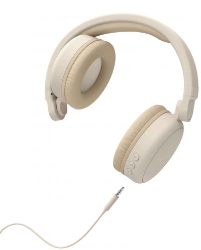Безжични слушалки с микрофон Energy Sistem - Headphones 2 Bluetooth, бежови - 5