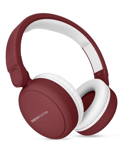 Безжични слушалки Energy Sistem - Headphones 2 Bluetooth, Ruby Red - 1