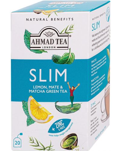 Slim Билков чай за отслабване, 20 пакетчета, Ahmad Tea - 1