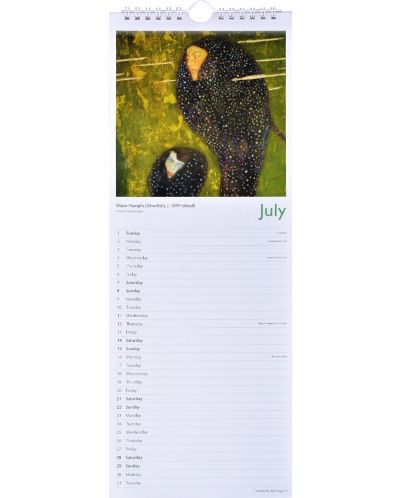 Slim Calendar 2018: Gustav Klimt - 4