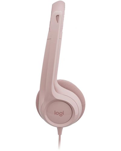Слушалки с микрофон Logitech - H390, розови - 2