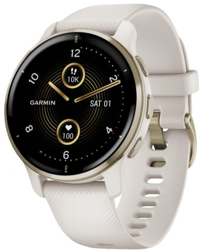 Смарт часовник Garmin - Venu 2 Plus, 43mm, White - 2