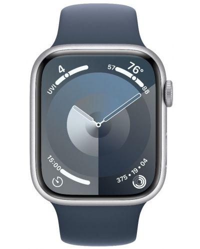 Смарт часовник Apple - Watch S9, 45mm, 1.9'', M/L, Storm Blue Sport - 1
