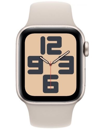 Смарт часовник Apple - Watch SE2 v2, 40mm, S/M, Starlight Sport - 1