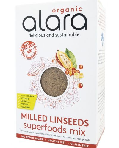Milled Linseeds Superfood Mix, 500 g, Alara - 1