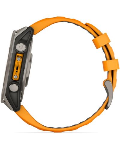 Смарт часовник Garmin - fēnix 8 Sapphire, 47 mm, 1.4'', Orange/Graphite - 6