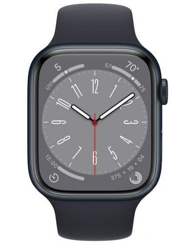 Смарт часовник Apple - Watch S8, 45mm, Midnight - 2